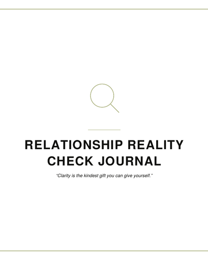 Relationship Reality Check Journal
By: Shawni McDonald
A guided relationship journal that helps women separate words from actions, recognize unhealthy relationship patterns, rebuild self-trust, and gain clarity after emotional abuse.
