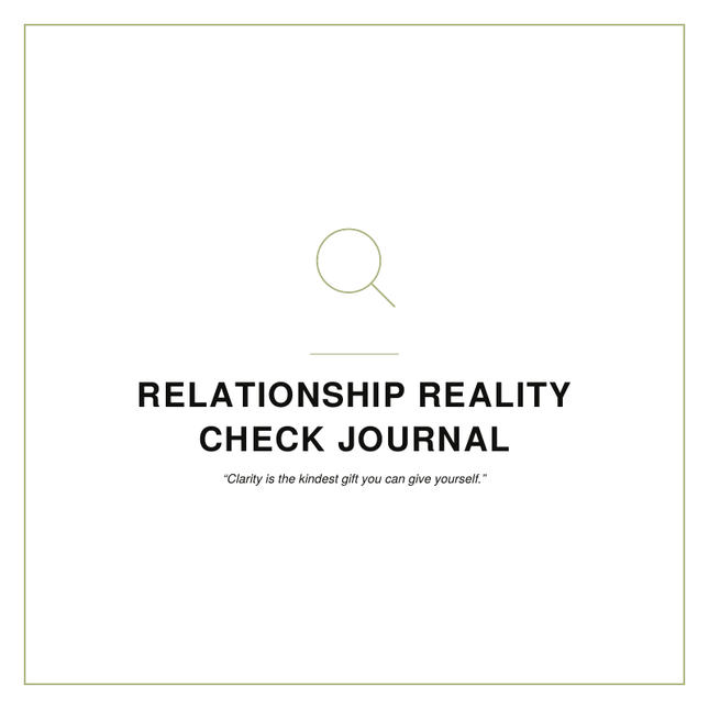 Relationship Reality Check Journal
By: Shawni McDonald
A guided relationship journal that helps women separate words from actions, recognize unhealthy relationship patterns, rebuild self-trust, and gain clarity after emotional abuse.