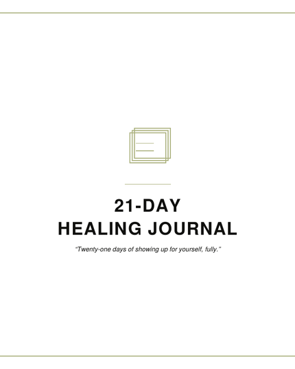 21-Day Healing Journal
By: Shawni McDonald
A guided 21-day healing journal with daily prompts, self-reflection exercises, emotional wellness practices, and mindset tools for personal growth and recovery.