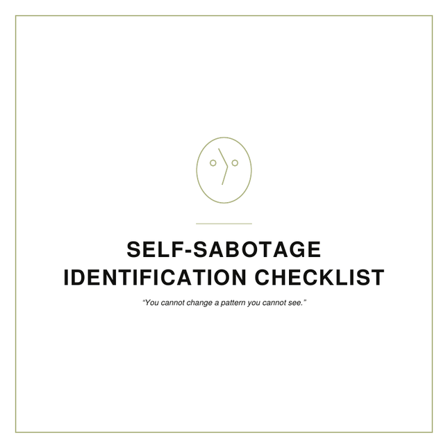 Self-Sabotage Identification Checklist
By: Shawni McDonald
A self-sabotage checklist that helps women recognize limiting behaviors, unhealthy coping patterns, fear-based decisions, and obstacles preventing personal growth and confidence.