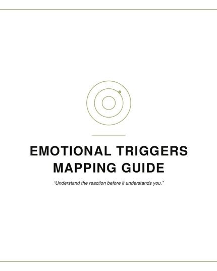 Emotional Triggers Mapping Guide
By: Shawni McDonald
A practical trigger mapping guide that helps women identify emotional triggers, understand survival responses, improve self-awareness, and respond with greater emotional regulation and confidence.