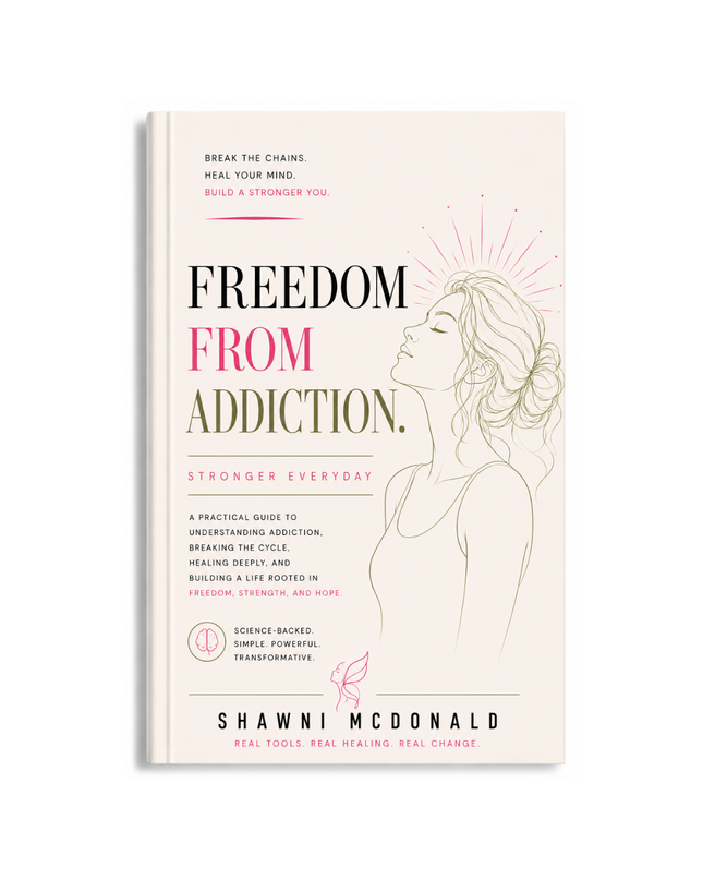Freedom From Addiction by Shawni McDonald, CBT-based addiction recovery guide for sobriety, emotional healing, relapse prevention, resilience, and lasting recovery.