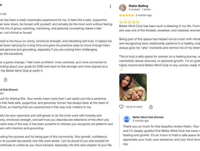 Reviews from Google business Shawni McDonald